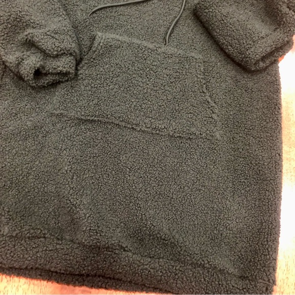 Simplee long pullover large green hooded sweatshirt - Picture 6 of 8